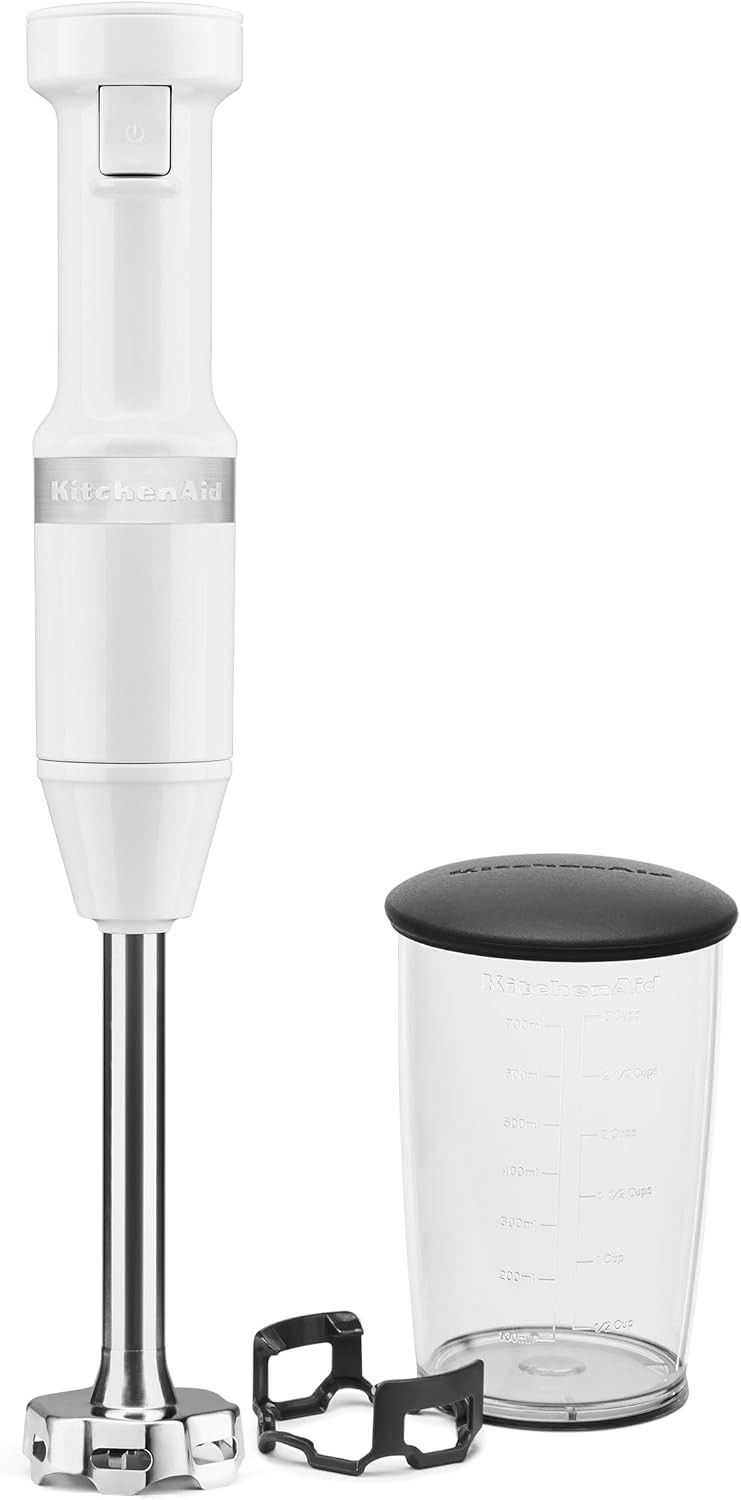 KitchenAid KHBV53WH Variable Speed Corded Hand Blender, White | Amazon (US)