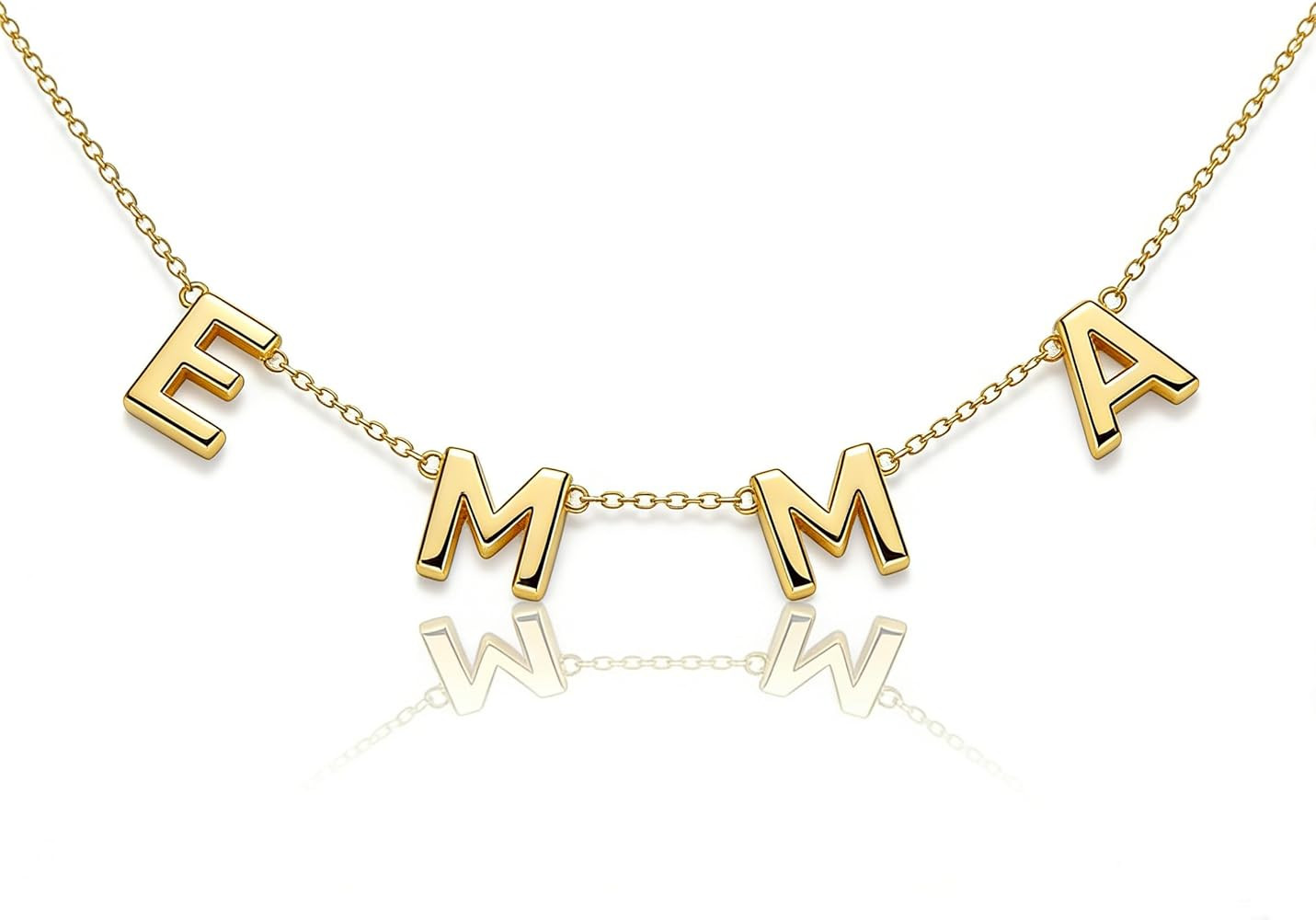 TRANGEL Custom Name Necklace Personalized, 18K Gold Plated Initial Choker Name Necklace Dainty Cu... | Amazon (US)