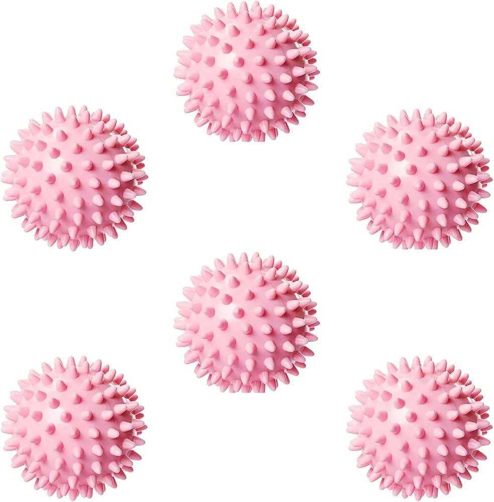 Reusable Laundry Dryer Balls, Pink Plastic Anti-Static Fabric Softener, Reduces Wrinkles, Sustain... | Amazon (US)