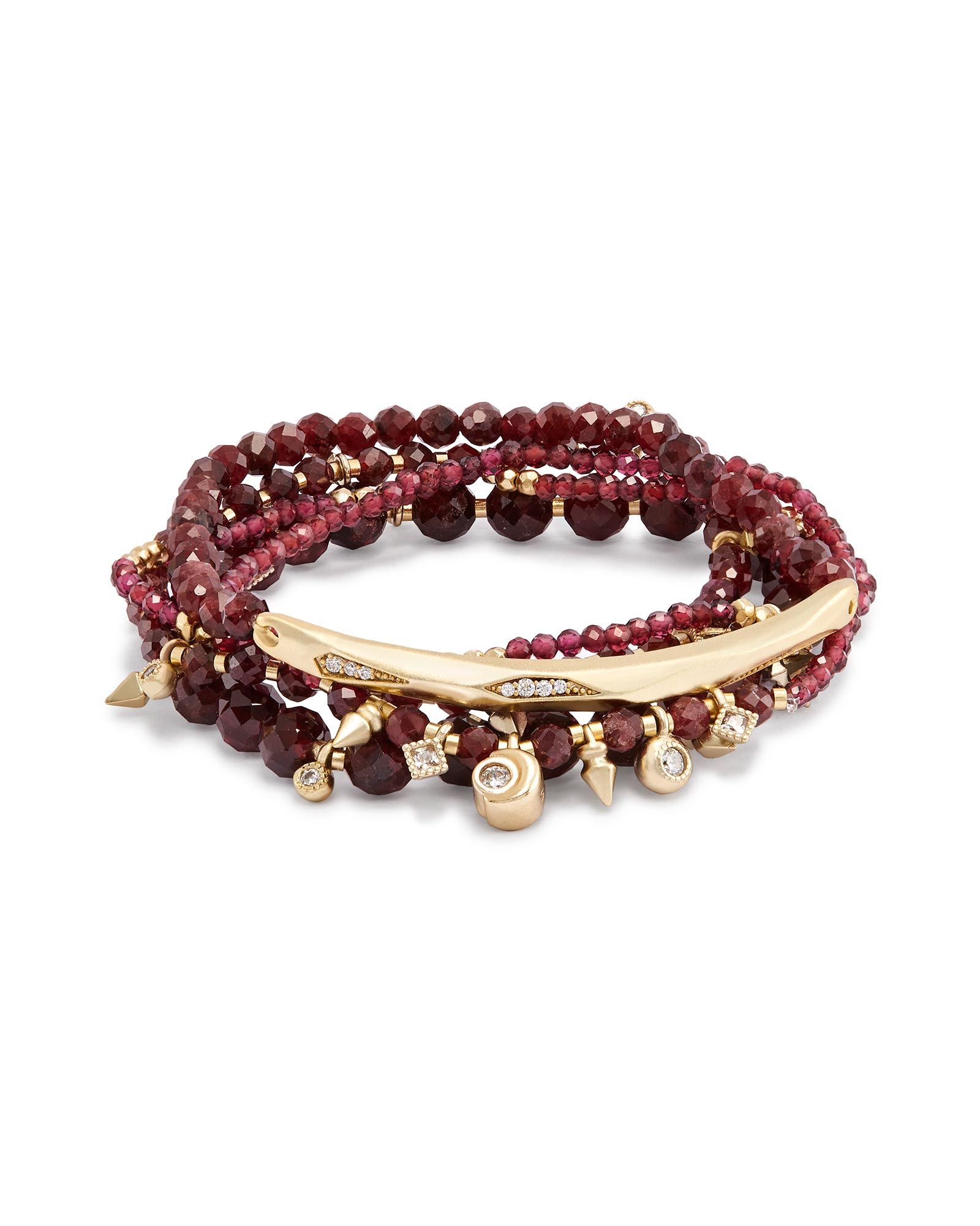 Supak Beaded Bracelet Set in Red Garnet | Kendra Scott