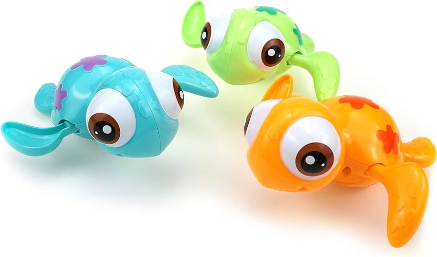DUCKBOXX XX Bath Toys Wind up Swimming Sea Turtles for Kids 18M+ (3pcs) | Amazon (US)