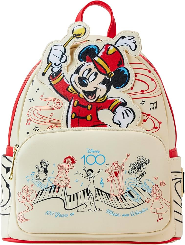 Loungefly Disney Mickey Musician Disney 100 Anniversary Mini-Backpack, Amazon Exclusive | Amazon (US)
