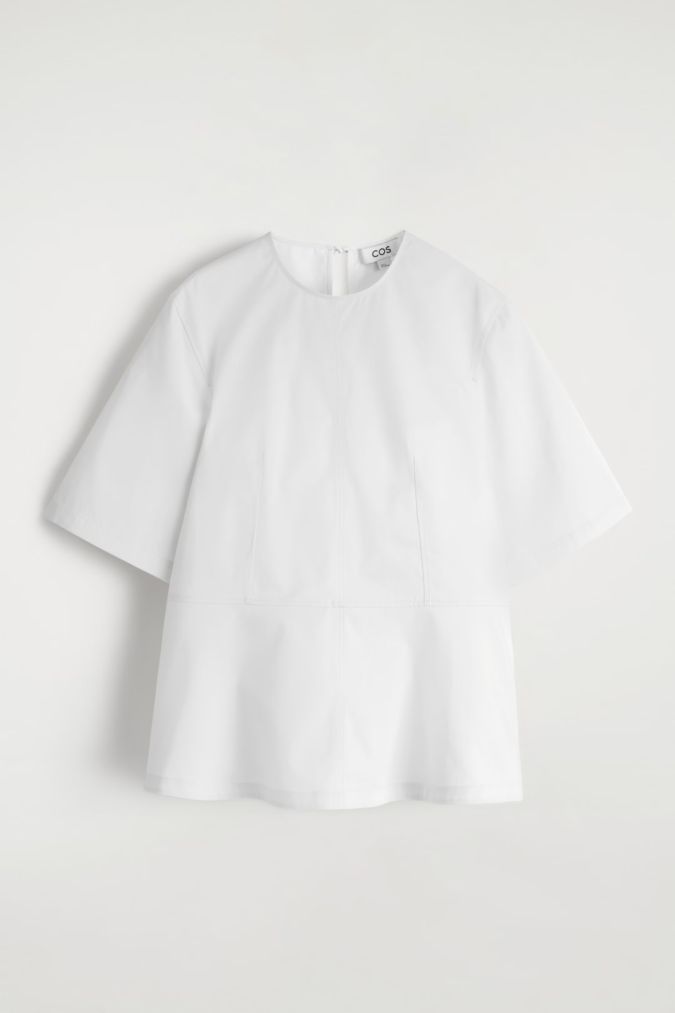 COTTON PEPLUM TOP - WHITE | COS | COS UK