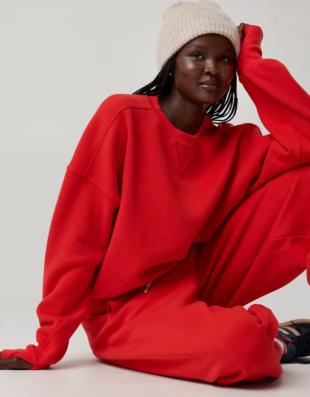 OFFLINE By Aerie Cloud Fleece Classic Crewneck | Aerie