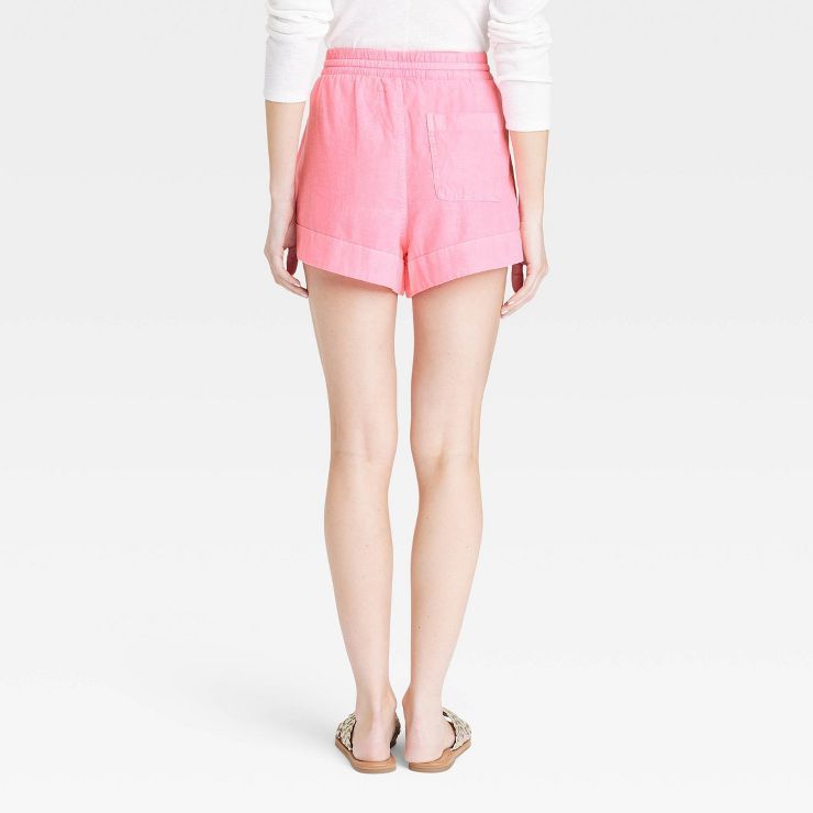Women's Mid-Rise Linen Pull-On Shorts - Universal Thread™ | Target