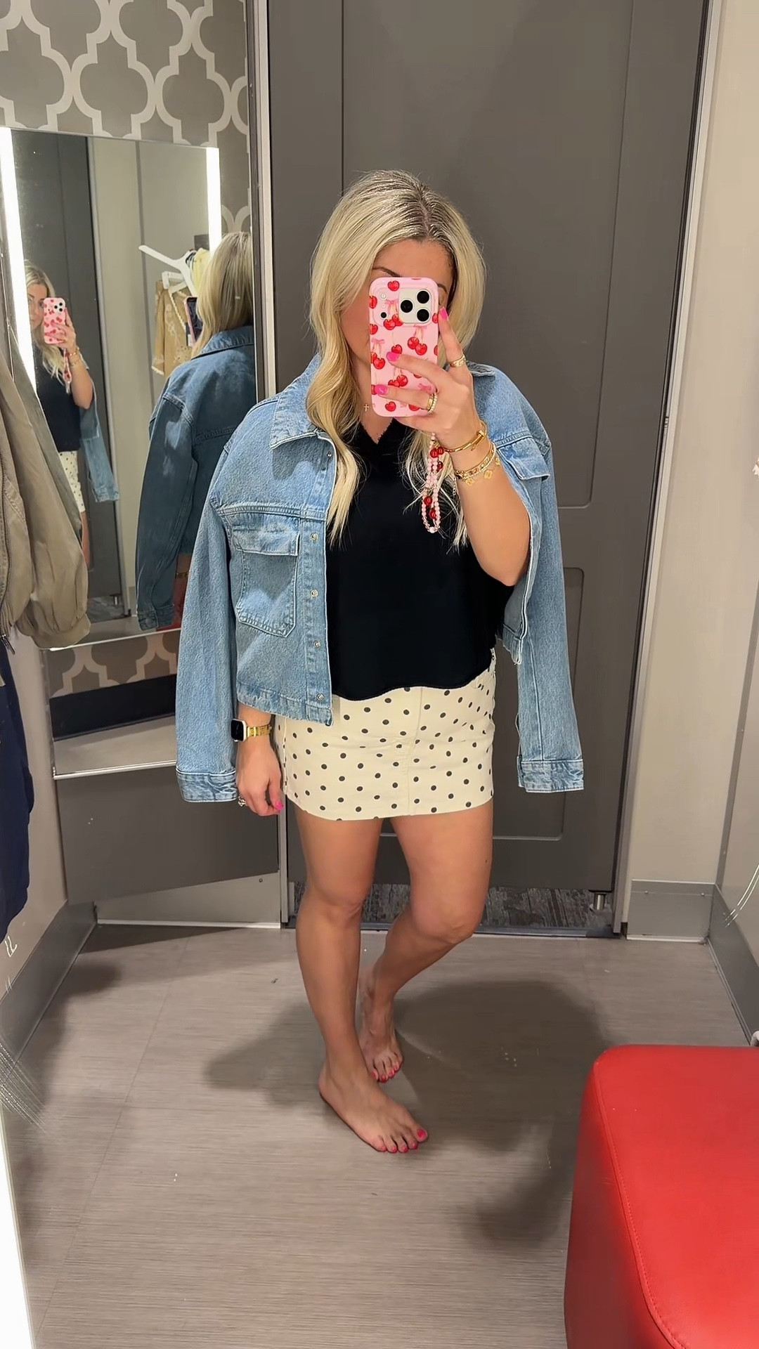 @Target outfit idea
Size small
Polk a dot skirt size 4
Date night 
Vacation spring break 
Resort wear 
Rodeo
Spring outfit