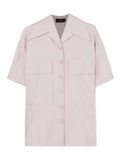 Joseph - Dane Silk-poplin Shirt - Lilac | NET-A-PORTER (US)