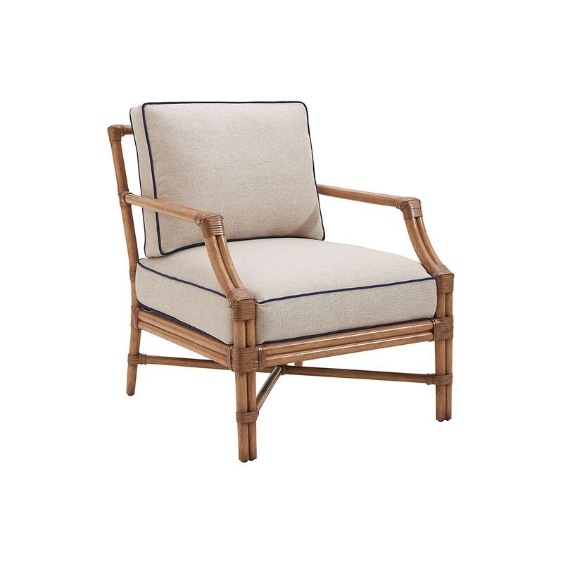 Redondo Accent Chair, Sand/Navy | One Kings Lane