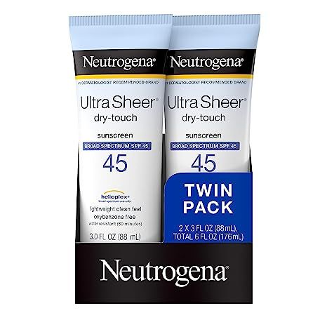 Neutrogena Ultra Sheer Dry-Touch Water Resistant and Non-Greasy Sunscreen Lotion with Broad Spect... | Amazon (US)