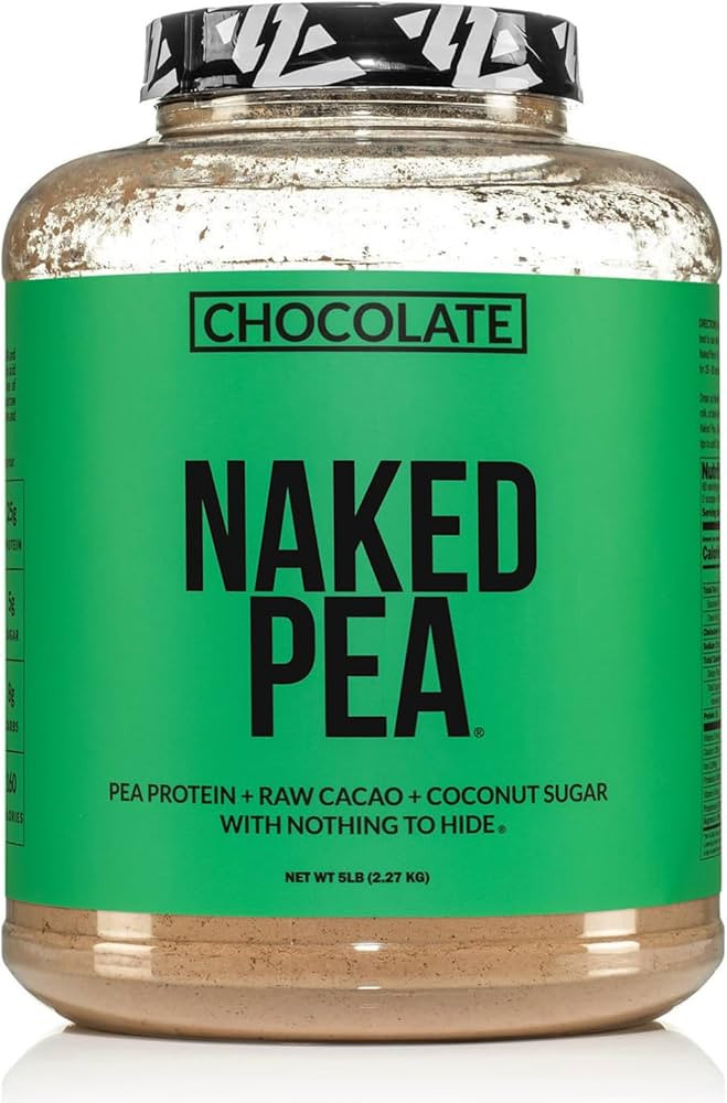 NAKED nutrition Chocolate Naked Pea Protein Isolate - 5Lb Bulk, Plant Based, Vegetarian & Vegan P... | Amazon (US)