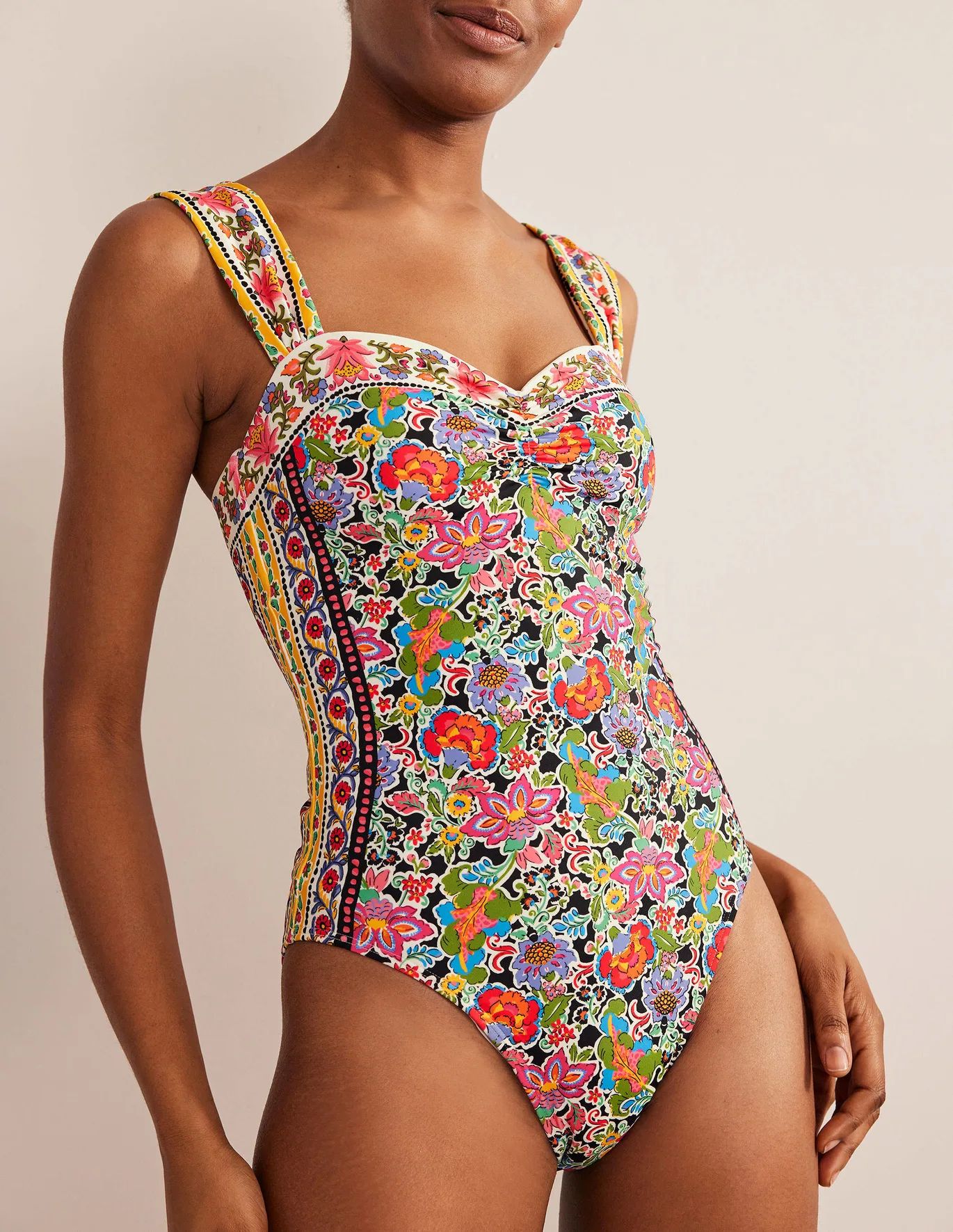 Pleated Sweetheart Swimsuit | Boden (US)