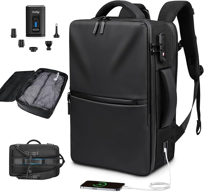 Zurligi Vacuum Backpack Travel - Vacuum Seal Compression Backpack with Pump, Airback Vacpack, for... | Amazon (US)