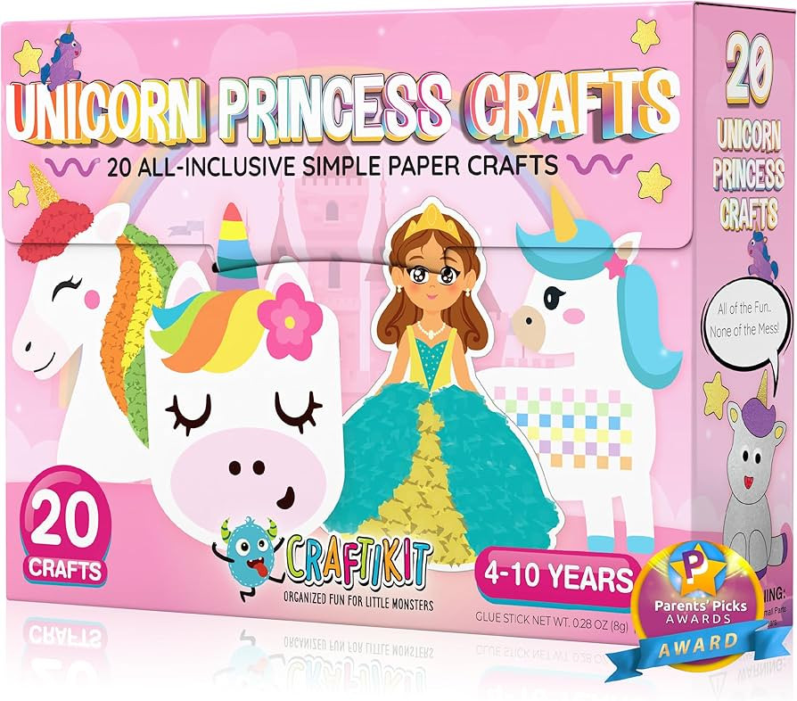 Craftikit® 20 Award-Winning Princess & Unicorn Crafts for Kids Ages 3-10 Years, All-Inclusive To... | Amazon (US)