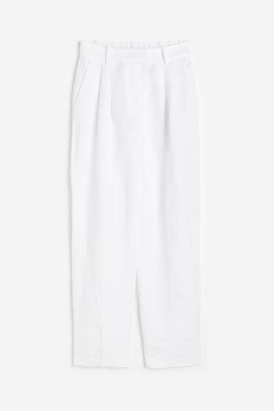 Tapered Linen-blend Pants | H&M (US + CA)