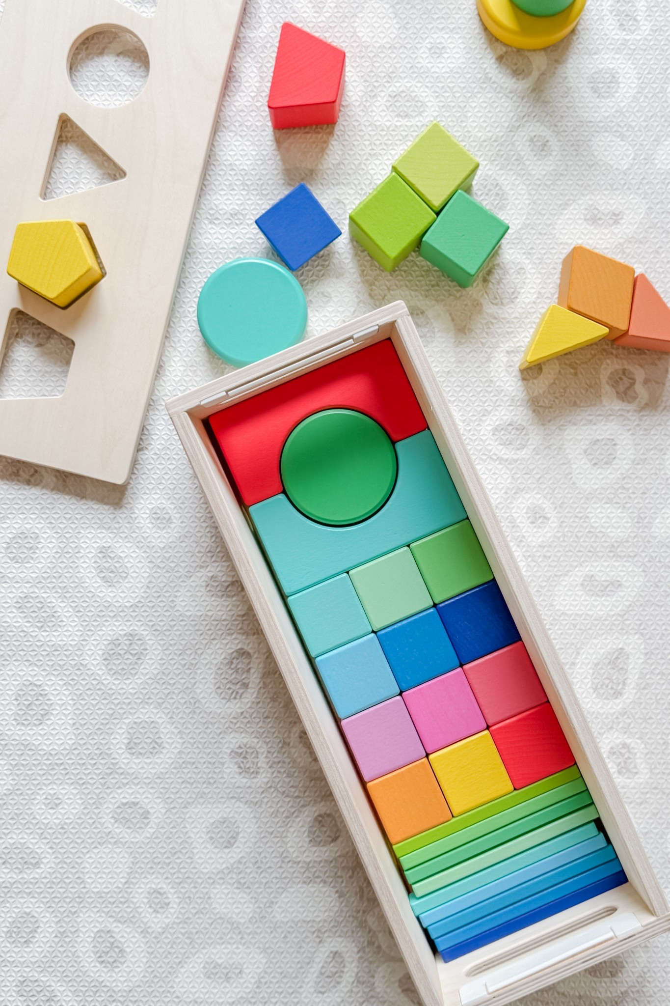 This is the block set of my dreams! Our girls have had so much fun playing with these blocks already — I don’t know what took me so long to order them. 

They’re so beautifully made and I love the multi-purpose box that everything fits in! I will warn that the pieces have to be put away EXACTLY as they are packed if you want to store them in the box so be sure to take photos to reference (which I happened to do for content purposes, but I would have been ABSOLUTELY lost otherwise). That said, the set does come with a beautiful fabric pouch as a storage alternative.

#LTKBaby #LTKKids