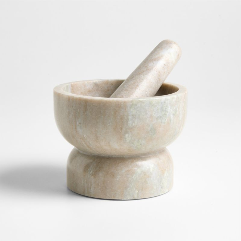 Tuscan Kitchen Marble Mortar and Pestle + Reviews | Crate & Barrel | Crate & Barrel