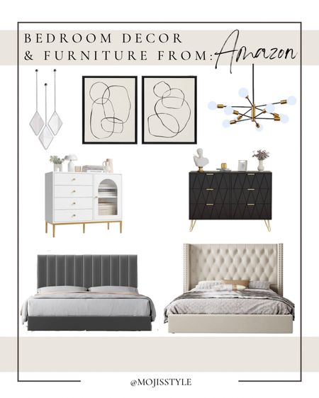 Modern bedroom furniture and decor finds from Amazon! #modernhome #upholsteredbed #modernwallart #mirrors #lighting

#LTKhome #LTKFind #LTKSeasonal