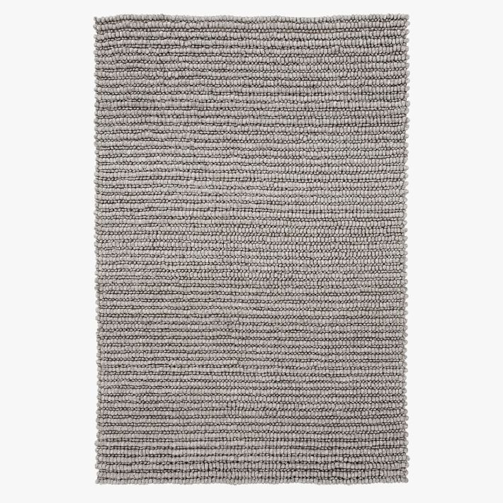 Textured Wool Rug - Greige | Pottery Barn Teen