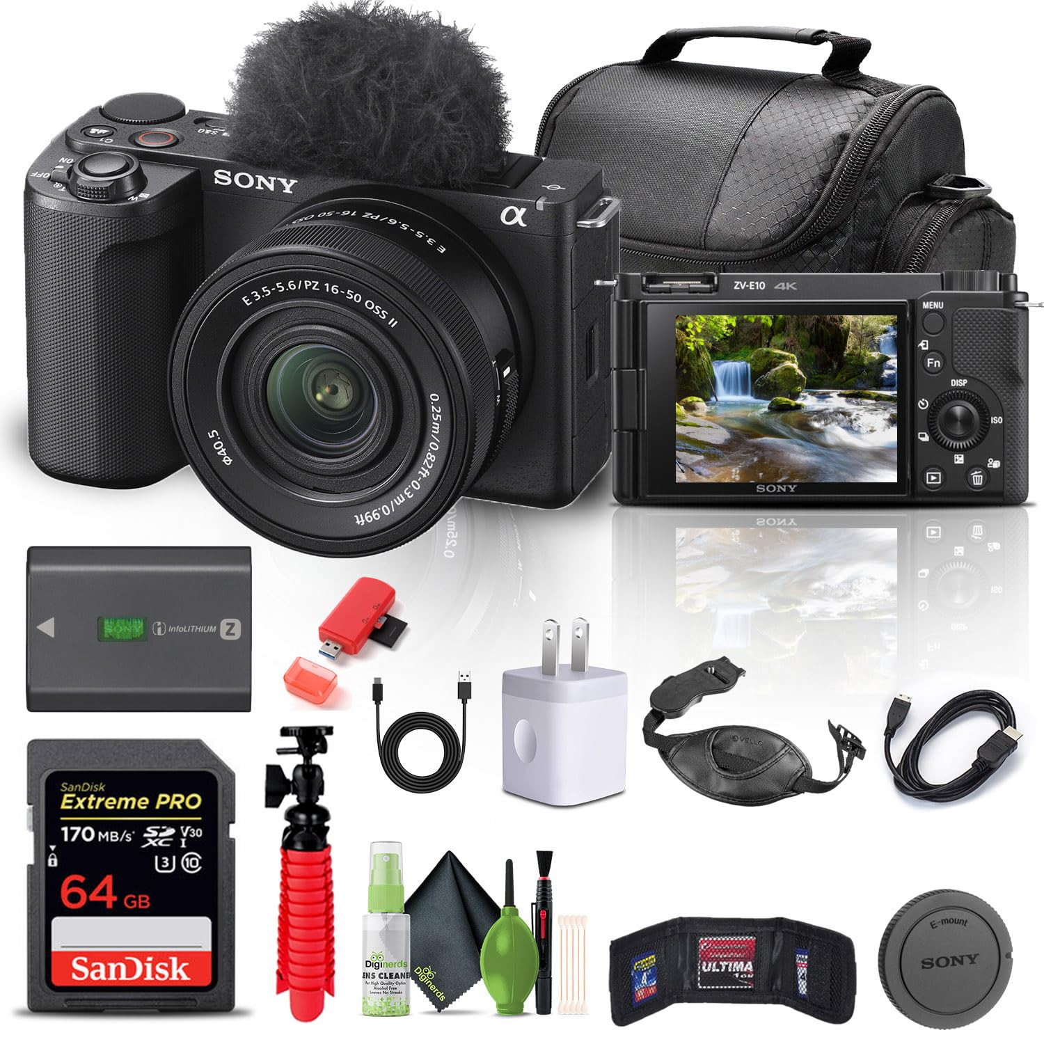 Sony Alpha ZV-E10 II Mirrorless Camera with 16-50mm Lens (Black) (ZVE10M2KB) + 64GB Memory Card +... | Amazon (US)