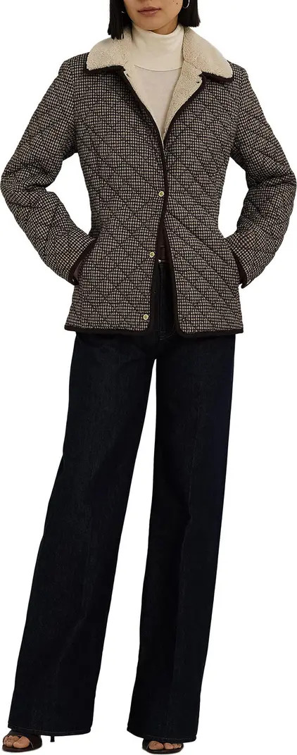 Quilted Blazer with Faux Shearling Lining | Nordstrom