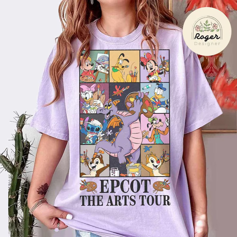 Mickey and Friends Figment the Arts Tour Disney Epcot International Festival of the Arts Shirt, P... | Etsy (US)