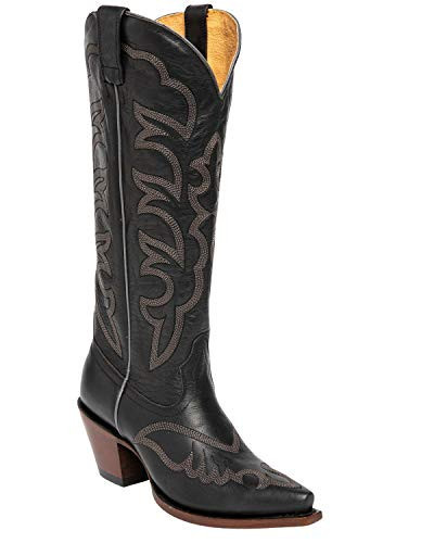 Shyanne Women's High Desert Western Boot Snip Toe Black 7 1/2 M US | Amazon (US)