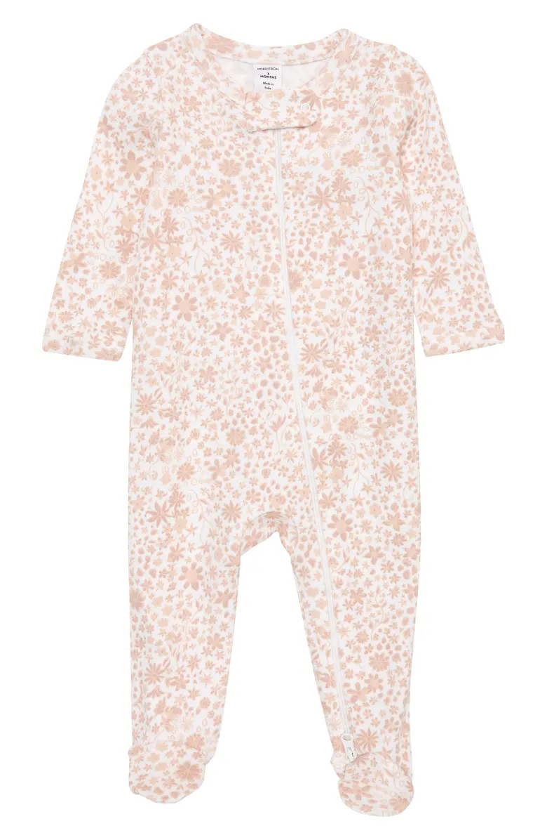 Print Cotton Footie | Nordstrom