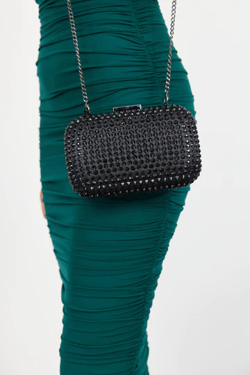 OLGA BERG Caydence Black Clutch Bag | Hello Molly (AU)