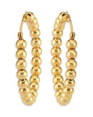 Beaded Hoop Earrings in 18K Gold Plated Sterling Silver | Bloomingdale's (US)