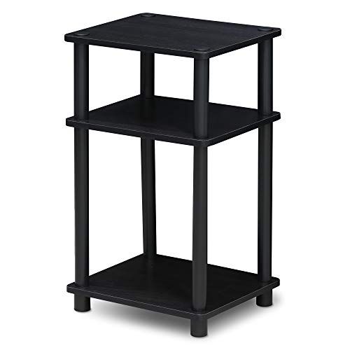 Furinno Just 3-Tier Turn-N-Tube End Table / Side Table / Night Stand / Bedside Table with Plastic Po | Amazon (US)