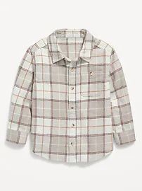 Long-Sleeve Plaid Pocket Shirt for Toddler Boys | Old Navy (US)