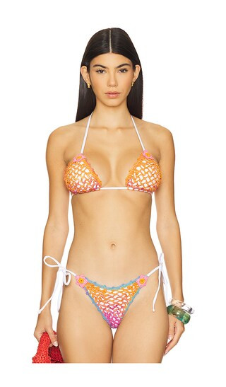 Missy Bikini Top in White & Purple | Revolve Clothing (Global)
