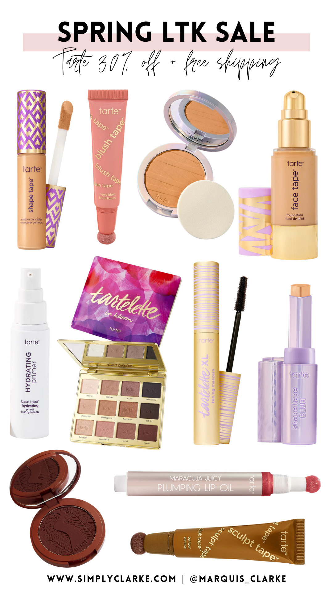 Beauty deal you don’t want to miss! 30% off + FREE shipping on favorites from Tarte Cosmetics! Stocking up on my go-to makeup and linking the best finds here. #LTKSale #LTKBeauty #Tarte 

 