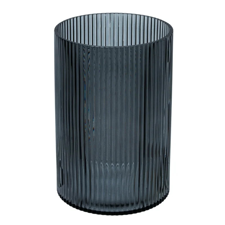 Better Homes and Gardens Glass Pillar Candle Holder Hurricane Large Smoke | Walmart (US)