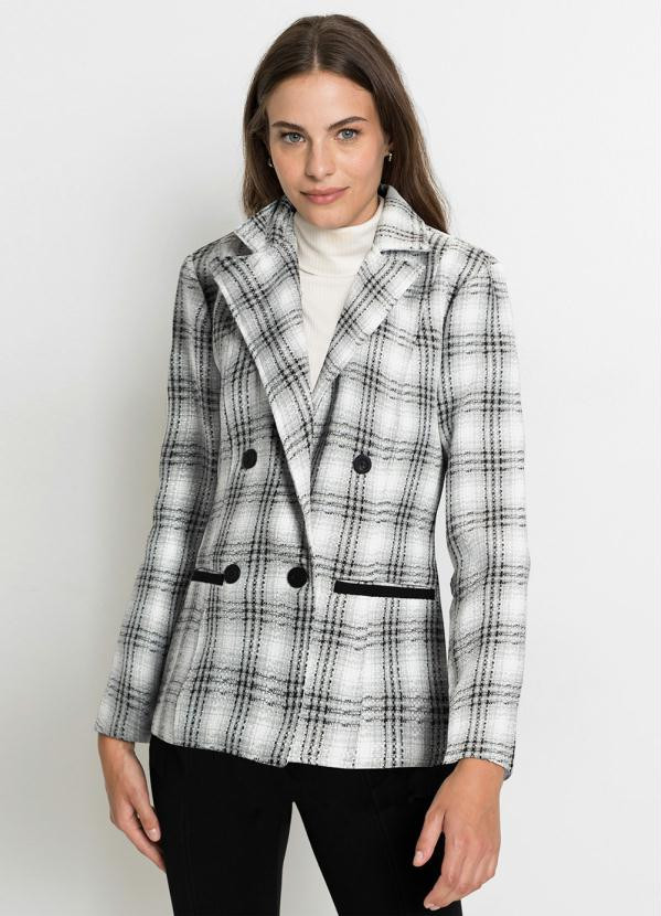 bonprix - Blazer de Tweed Preto e Cinza | Posthaus (BR)