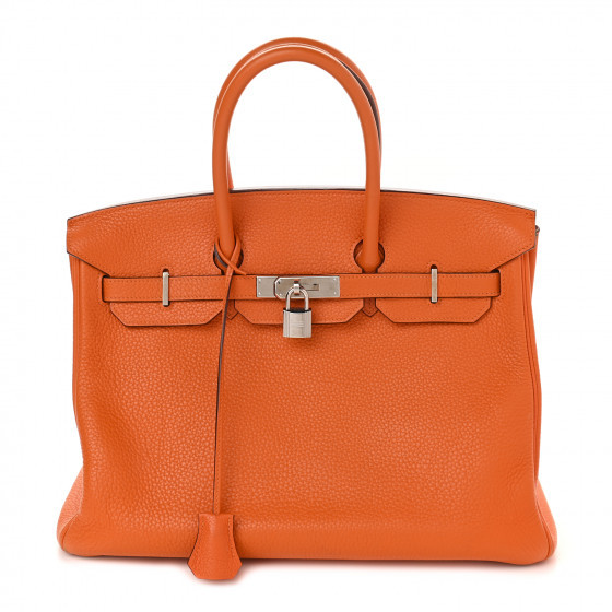 HERMES Togo Birkin 35 Orange | Fashionphile