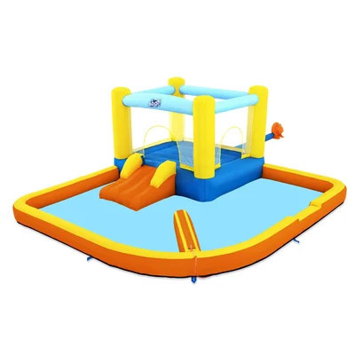 11.16' x 11.98' Bounce House with Water Slide and Air Blower | Wayfair North America