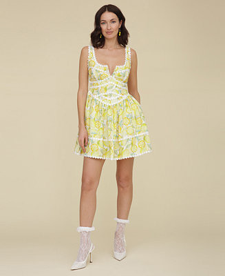 Avec Les Filles Women's Printed Sleeveless Fit & Flare Mini Dress - Macy's | Macy's