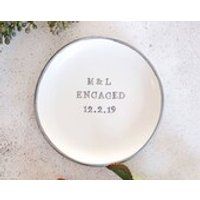 Personalised engagement gift ring dish catch all dish initials gift for couples ring bowl ring cushi | Etsy (US)