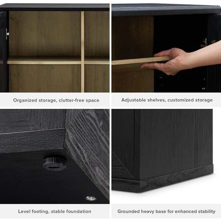 Mopio Blake Storage Cabinet with Hutch, Sideboard Buffet Cabinet with Storage, Kitchen Pantry Cab... | Walmart (US)