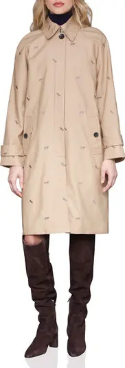 Avec Les Filles Equine Embroidered Cotton Blend Trench Coat | Nordstrom | Nordstrom