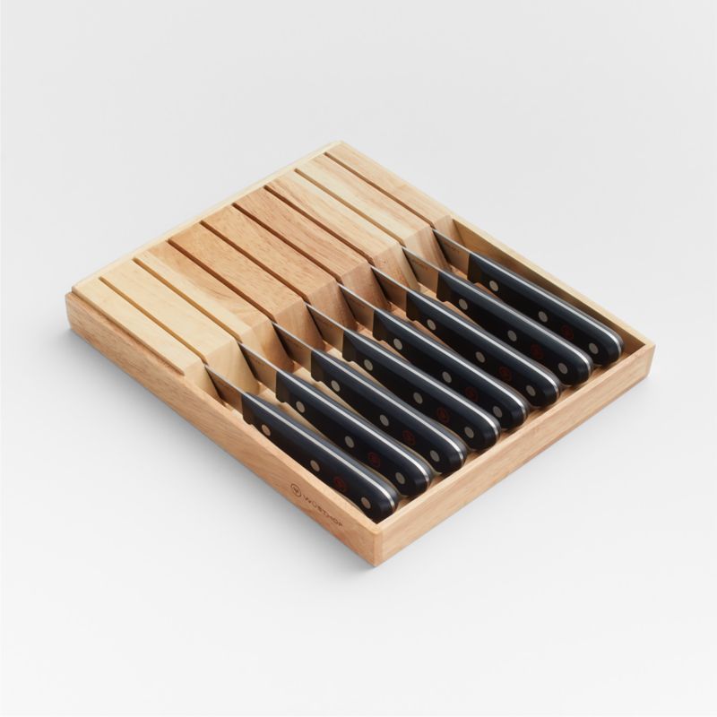 Wüsthof Gourmet Stamped In-Drawer Steak Knife Set + Reviews | Crate & Barrel | Crate & Barrel