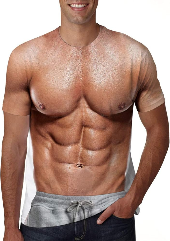 uideazone Men Women Short Sleeve T-Shirt Casual 3D Creative Print Crewneck Graphic Tees | Amazon (US)