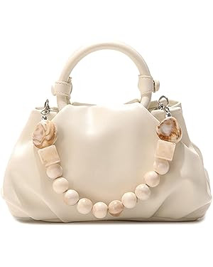 Women's Chain Pouch Bag，Cloud-Shaped Dumpling Clutch Purse， Ruched Chain Link Shoulder Handba... | Amazon (US)