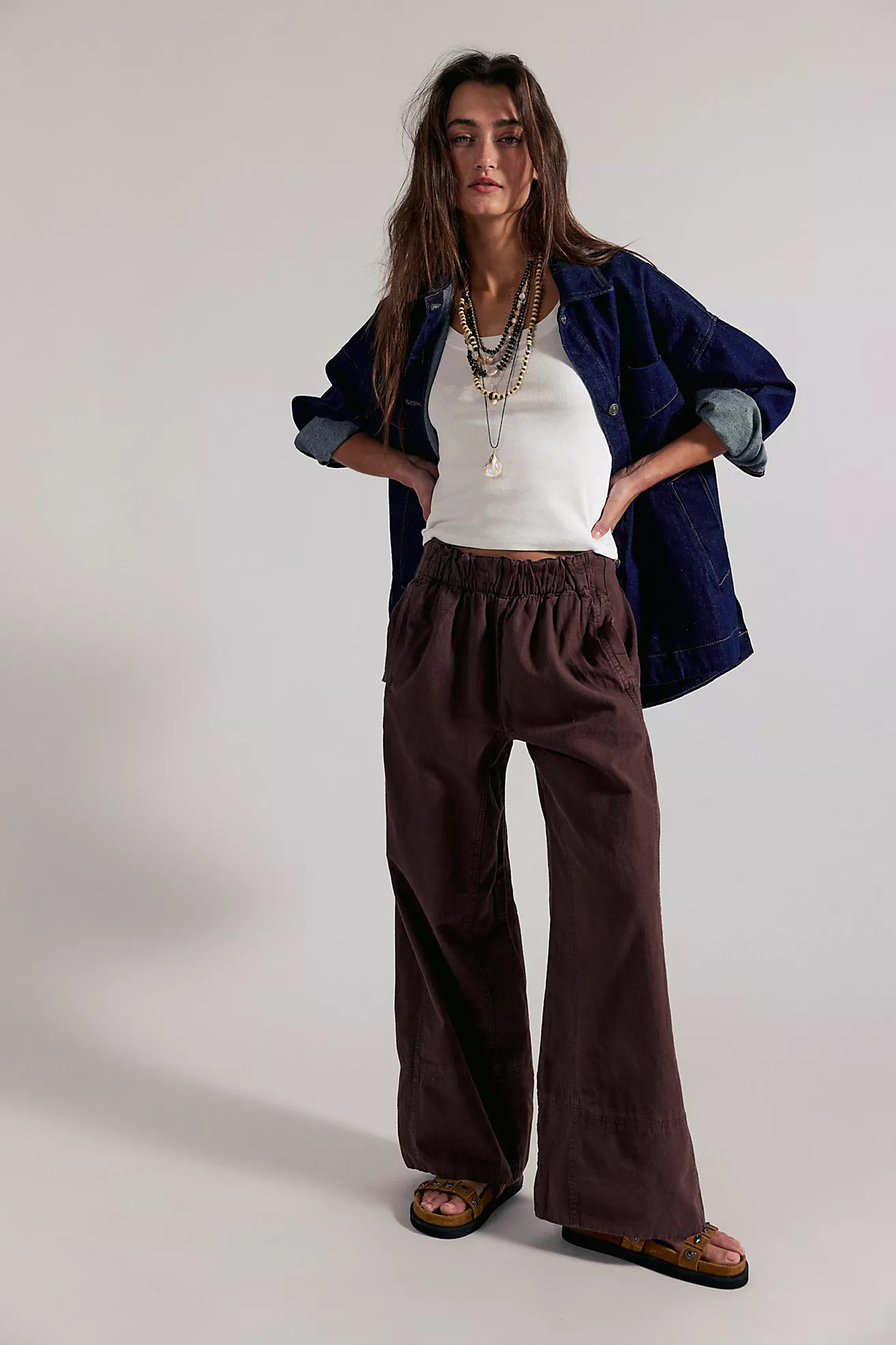 Day's End Cotton-Linen Pull-On Pants | Free People (Global - UK&FR Excluded)