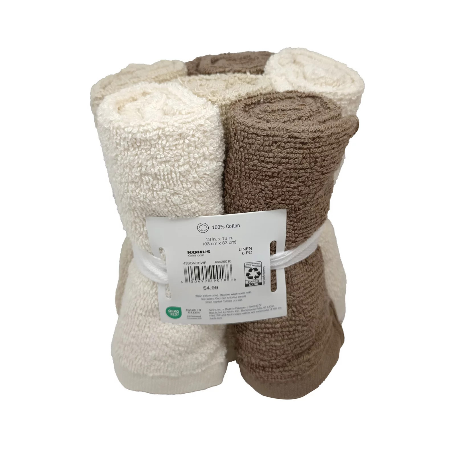 The Big One® Solid 6-Pack Washcloths | Kohl's