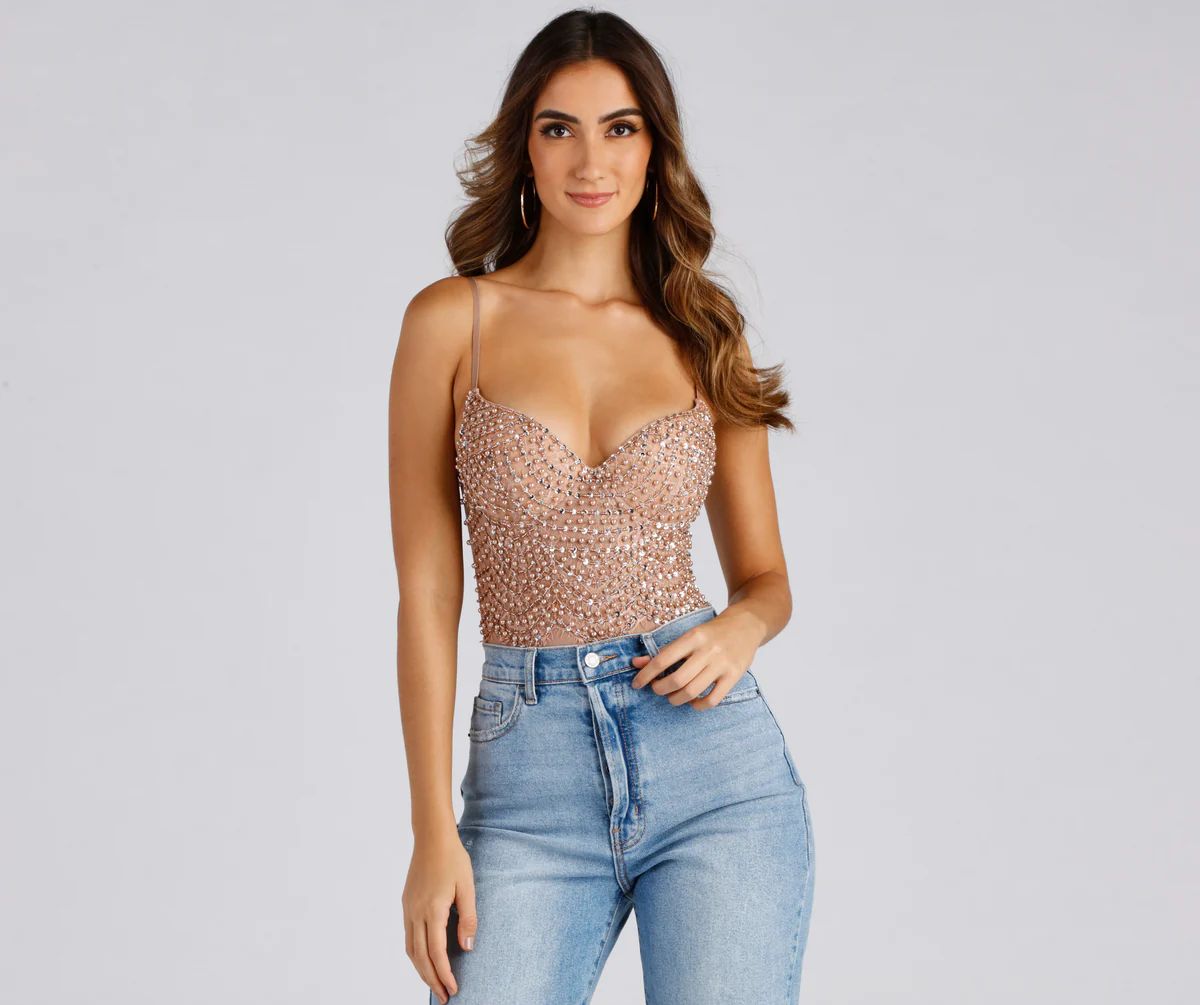 Twisted Angel Embroidered Bodysuit | Windsor Stores