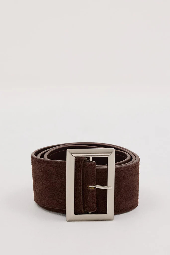 NOAH THE LABEL DARK BROWN SUEDE BELT | DISSH