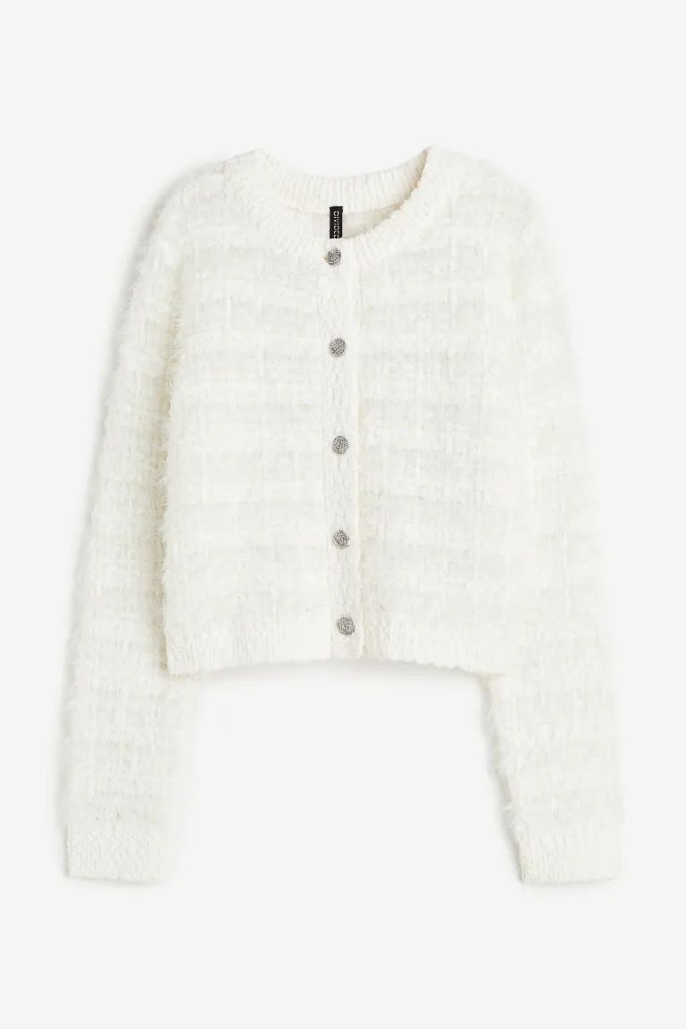 Fluffy Bouclé-knit Cardigan | H&M (US + CA)