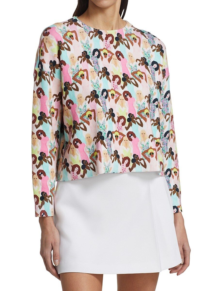 Alice + Olivia Women's Gleeson Print Boxy Pullover - Pink Multi - Size XS | Saks Fifth Avenue OFF 5TH